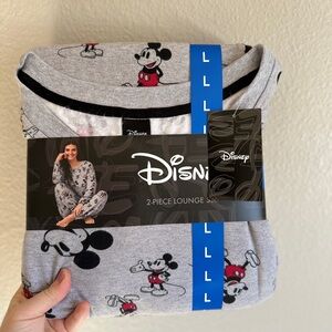 Disney Women's Mickey Mouse Lounge Set - Gray and Red